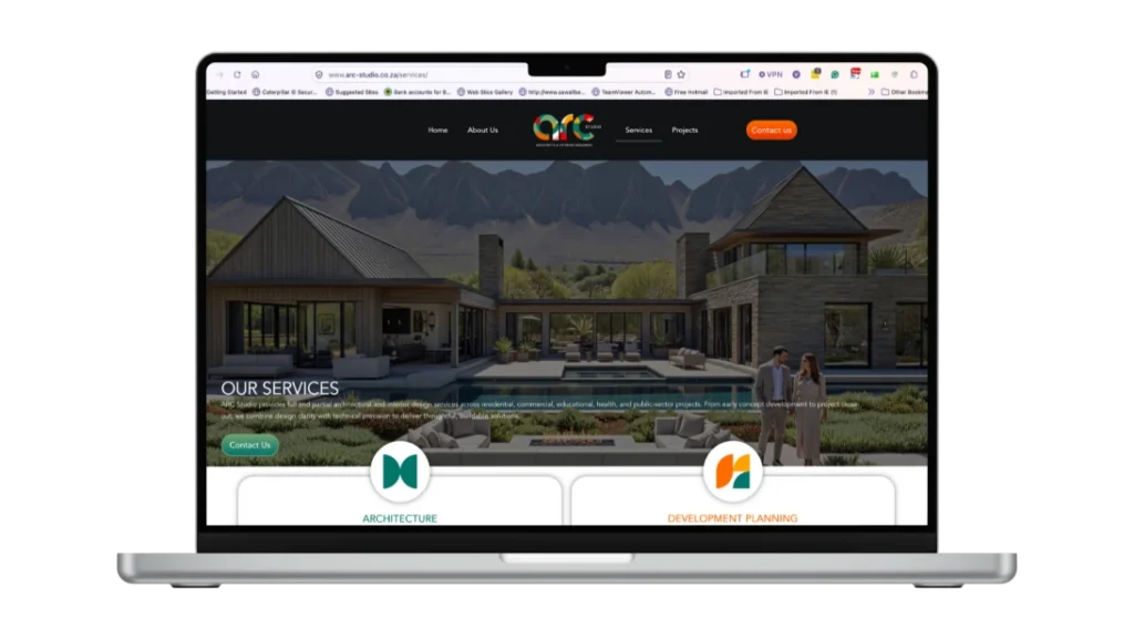 arc studio website build project 1