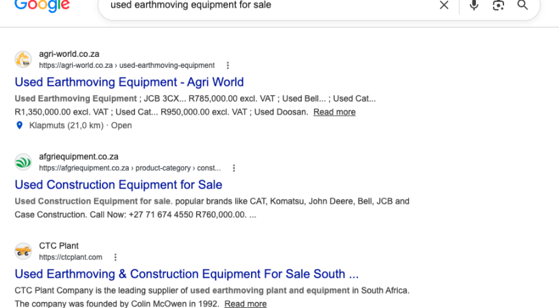 agriworld google position