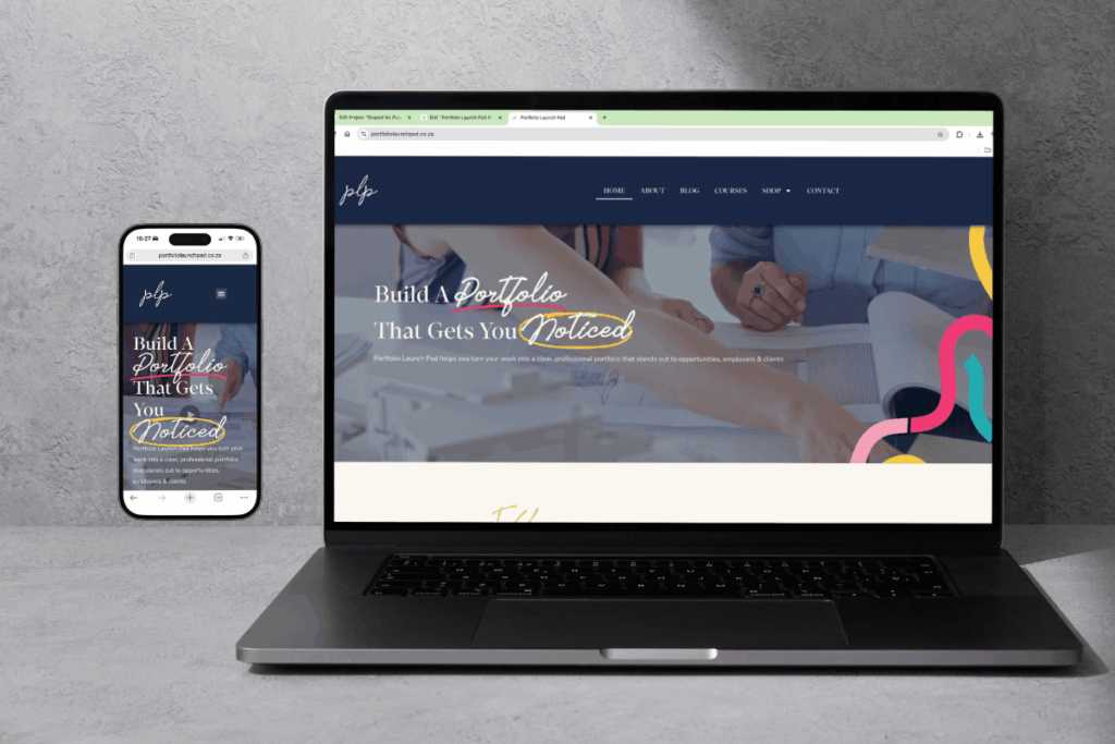 portfolio launch pad website design