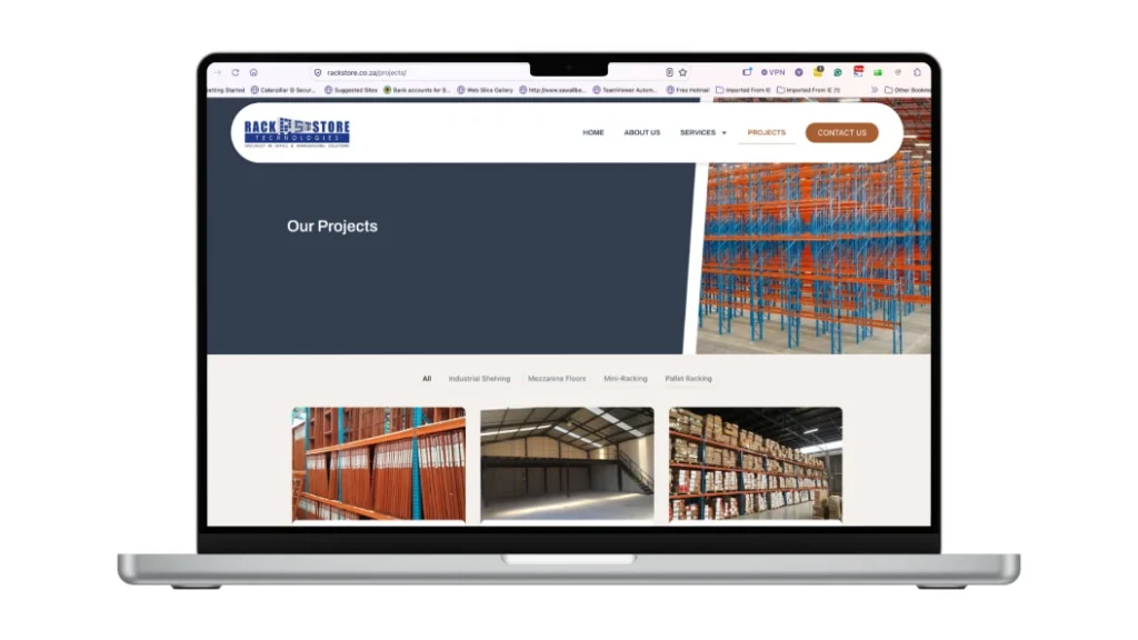 rackstore website build project 2