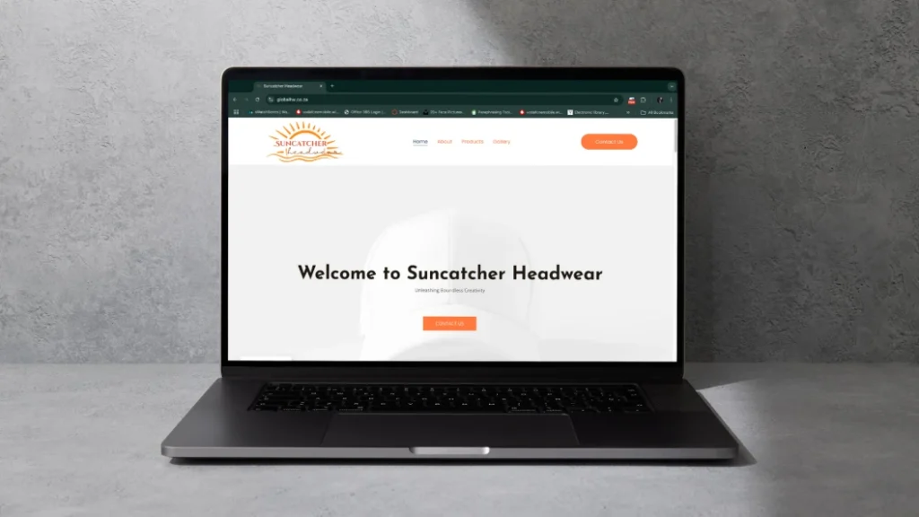 suncather headwear website design bluestone digital